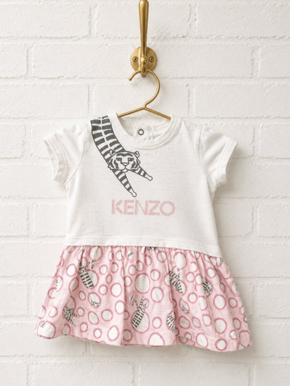Kenzo Tiger Pink Tank Infant Dress Size 3M Designer Y2K Preppy Sporty
